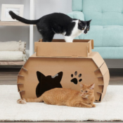 Cat Camper with Scratching Pad $6.97 (Reg. $29.99)