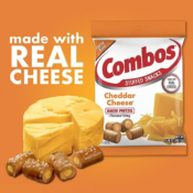 Combos 13.5-Ounce Cheddar Cheese Baked Pretzel Snacks as low as $3.39 Shipped...