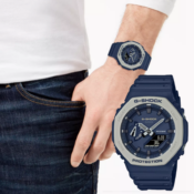 G-Shock Men's 45.4mm Analog-Digital Navy Resin Strap Watch $49.50 After...