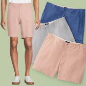 George Men's and Big Men's Flat Front Shorts $9.98 - 9-inch Inseam, Sizes...