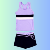 Little Girls' Two-Piece Summer Boyshort Tankini Swimsuit $13 After Code...