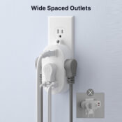 Outlet Extenders with 4 Outlet & 2 USB Ports (Smart 2.4A) $8.99 After...