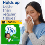 Puffs Plus Lotion 560-Count Facial Tissues as low as $13.02 After Coupon...