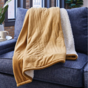 Sunbeam Royal Mink Sherpa Honey Heated Blanket $27.30 Shipped Free (Reg....