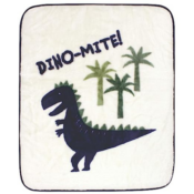 Unisex Baby High Pile Plush Blanket, Dinomite Dinosaur, One Size $5.12...