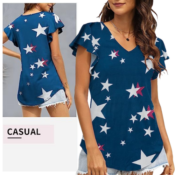 Women's American Flag Shirts $8.39 After Coupon + Code (Reg. $35)