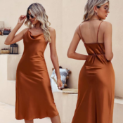 Women’s Satin Silk Nightgown $10.99 After Code (Reg. $23.99) - 13 Colors...