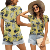 Women's Summer V-Neck Tops from $3.60 After Coupon + Code (Reg. $12)