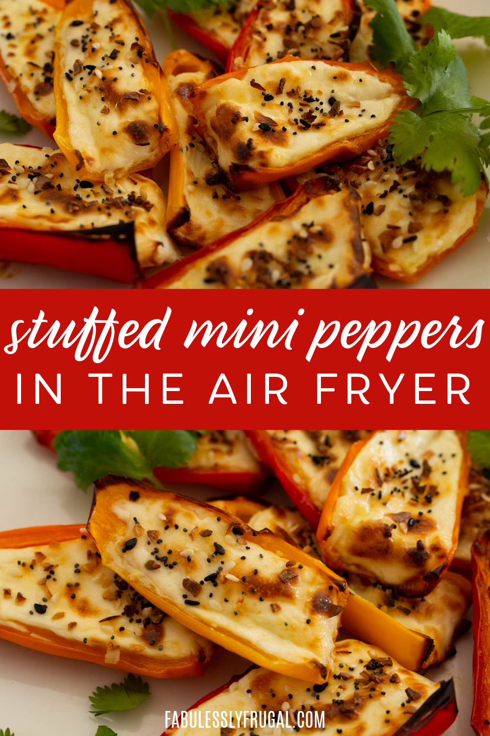 Air Fryer Stuffed Mini Peppers Recipe - Fabulessly Frugal