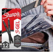 SHARPIE 12-Count Medium Point Black Ink S-Gel Pens as low as $5.36 Shipped...