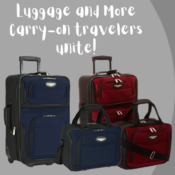 2-Piece Travel Expandable Rolling Upright Luggage Set from $34.99 (Reg....