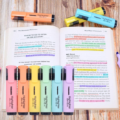 6-Count Assorted Pastel Colors Chisel Tip Highlighters as low as $6.35...
