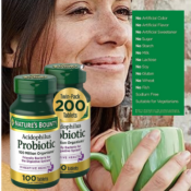 200-Count Nature's Bounty Acidophilus Probiotic Supplement for Digestive...