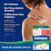 Salonpas 60-Count Pain Relieving Patches as low as $5 when you buy 4 After...