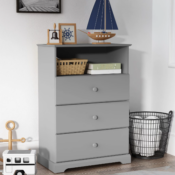 Campbell Wood 3-Drawer Kids Dresser with Storage Shelf $68 Shipped Free...