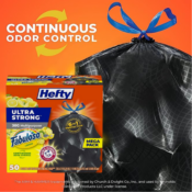 Hefty Ultra Strong 50-Count Multipurpose Trash Bags, Fabuloso Lemon Scent...