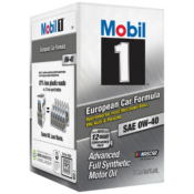 Mobil 1 Motor Oils European Car Formula Full Synthetic Motor Oil, 12-Qt...