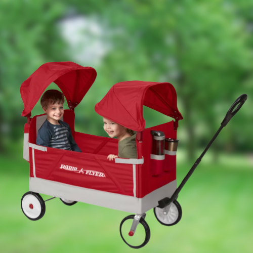 Radio Flyer Dual Canopy Family Wagon w/ Storage Bag $45 Shipped Free ...