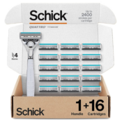 Amazon Prime Day: Schick Quattro Titanium Razor with 16 Refill Blades $21...