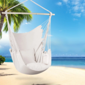 Large Hammock Chair Swing with 2 Pillows & Carrying Bag $30 (Reg. $90)...