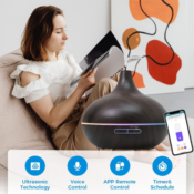 Smart WiFi Essential Oil Diffuser Works with Apple HomeKit & Alexa...