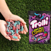 Trolli Sour Brite Crawlers, Very Berry Flavored Sour Gummy Worms, 7.2 Oz...
