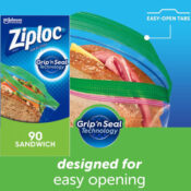 Ziploc 90-Count Sandwich and Snack Bags as low as $2.58 when you buy 4...