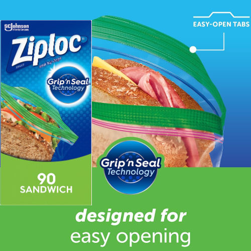 Ziploc Sandwich Bags, 145-Count