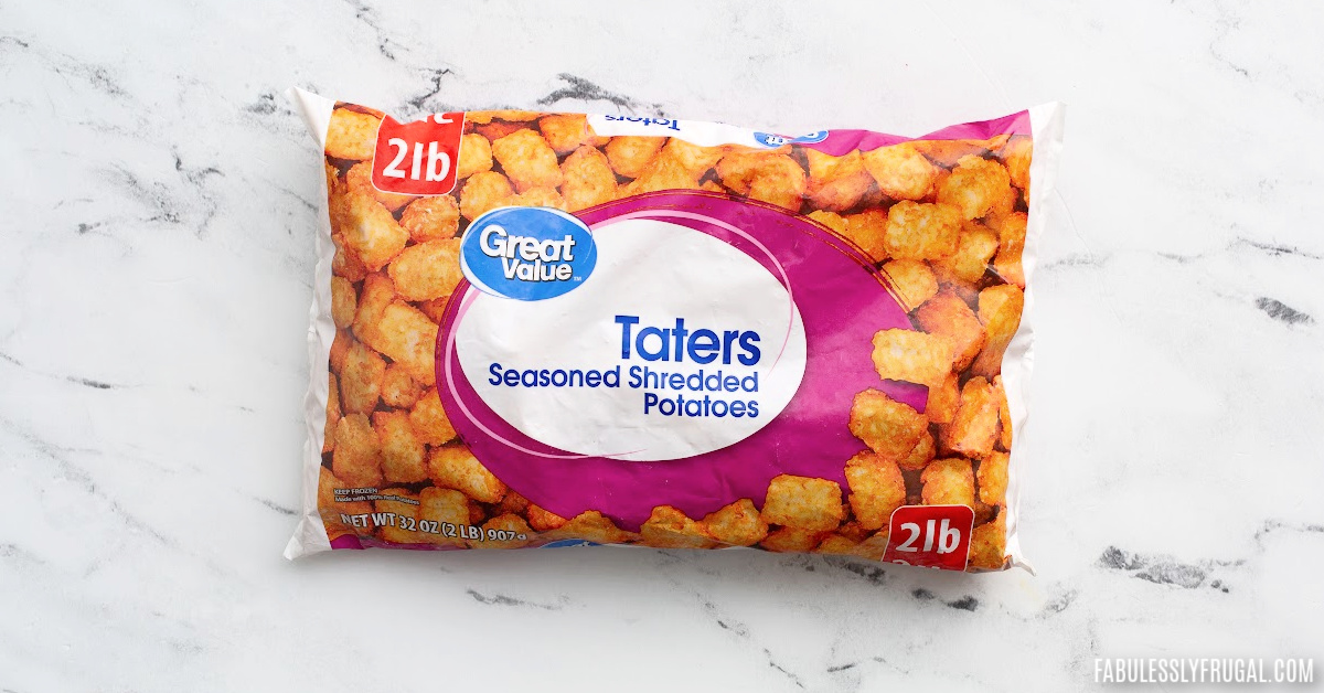 bag of Great Value Frozen Tater Tots