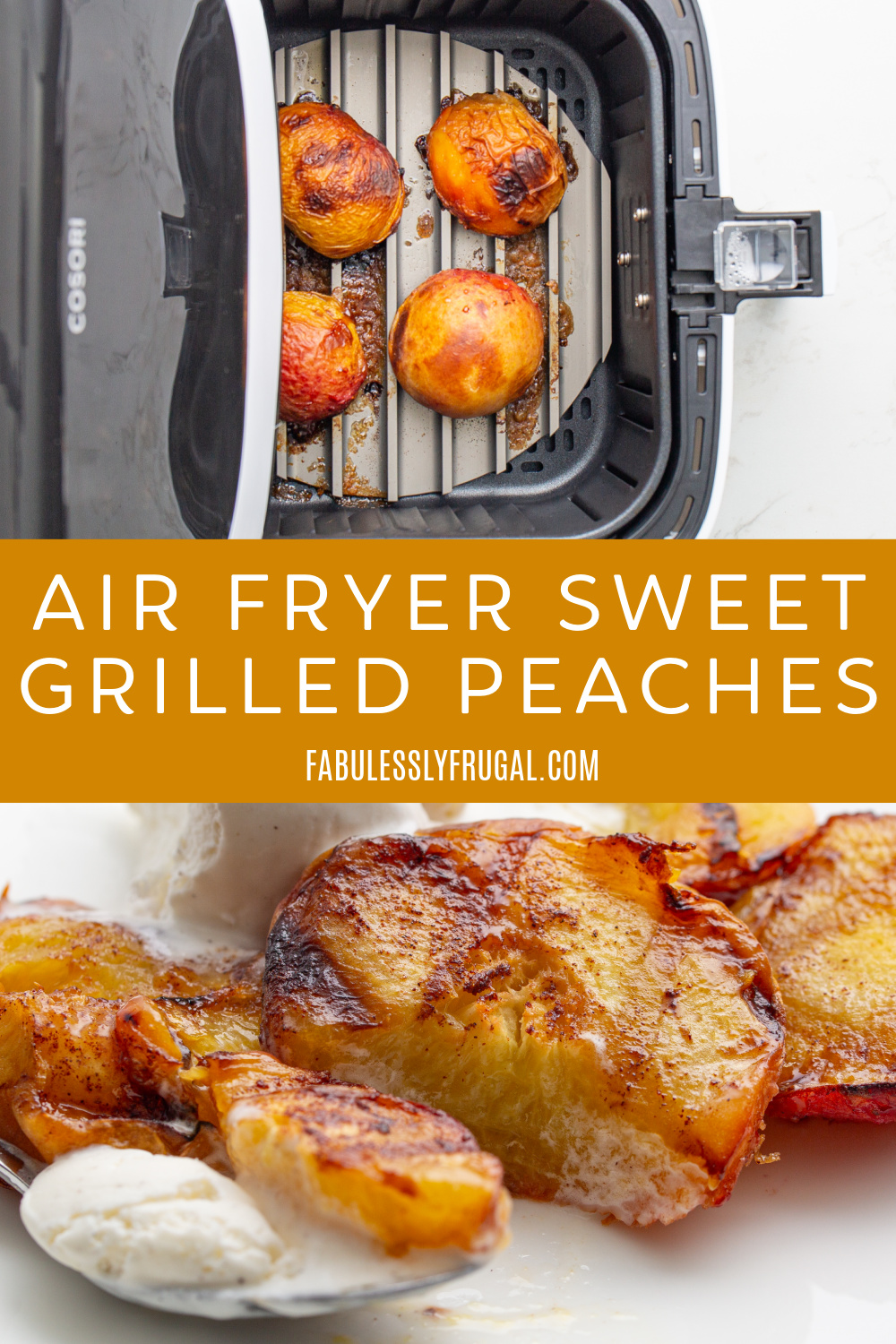 air fryer sweet grilled peaches