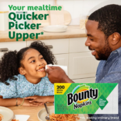 200-Count Bounty Assorted 1-Ply Quilted Paper Napkins as low as $2.52 Shipped...