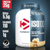 5-Lb Dymatize ISO100 Hydrolyzed Whey Isolate Protein as low as $67.95 Shipped...