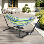 Enjoy ultimate relaxation with this Adjustable Portable Hammock Stand for...