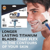 BIC Flex 3 Blade Titanium Disposable Razors for Men, 10 Pack as low as...