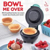 Dash Mini Waffle Bowl Maker  $16.95 (Reg. $27) - 4.5K+ FAB Ratings! 3 Colors...