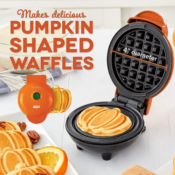 Dash Orange Pumpkin Waffle Maker $9.99 (Reg $20) - Perfect for Halloween...