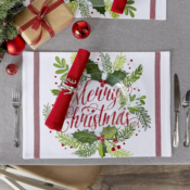 Decorative Holiday Dining Table Placemat 6-Count Set $7.25 (Reg. $29.99)...