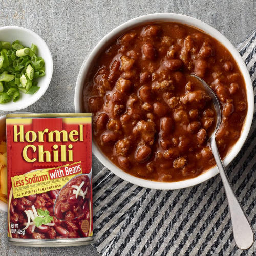 Hormel 8Pack Less Sodium Chili with Beans as low as 11.30 Shipped
