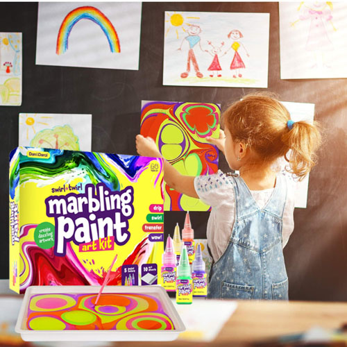 Kids' Marbling Paint 23-Piece Art Kit $12 (Reg. $30) - Fabulessly Frugal