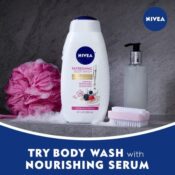 NIVEA Wild Berries and Hibiscus Refreshing Body Wash with Nourishing Serum,...
