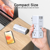 Outlet Extender & Surge Protector $9.99 (Reg. $20) - Has 6 Plugs & 3 USB...