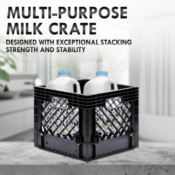 Plastic Heavy Duty Square Milk Crate, 16-Quart $7.48 (Reg. $12)