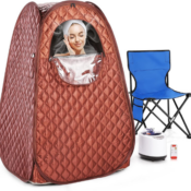 Experience the luxury of a spa day right at home with Portable Sauna for...
