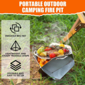 Portable Stainless Steel Campfire Grill $14.99 After Code (Reg. $30) +...