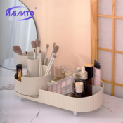 Say hello to a beautifully organized vanity with Rotating Makeup Organizer...