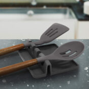 Silicone Utensil Rest with Drip Pad, Gray $7.99 (Reg. $15) - FAB Ratings!...