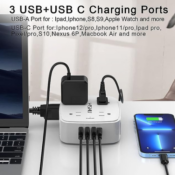 Surge Protector Power Strip w/ 8 Outlets & 4 USB Ports $11.88 (Reg....