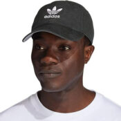 adidas Originals Men's Relaxed Fit Strapback Hat, Black/White $18.68 (Reg....