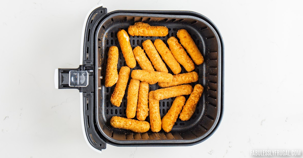 frozen mozzarella sticks in air fryer basket