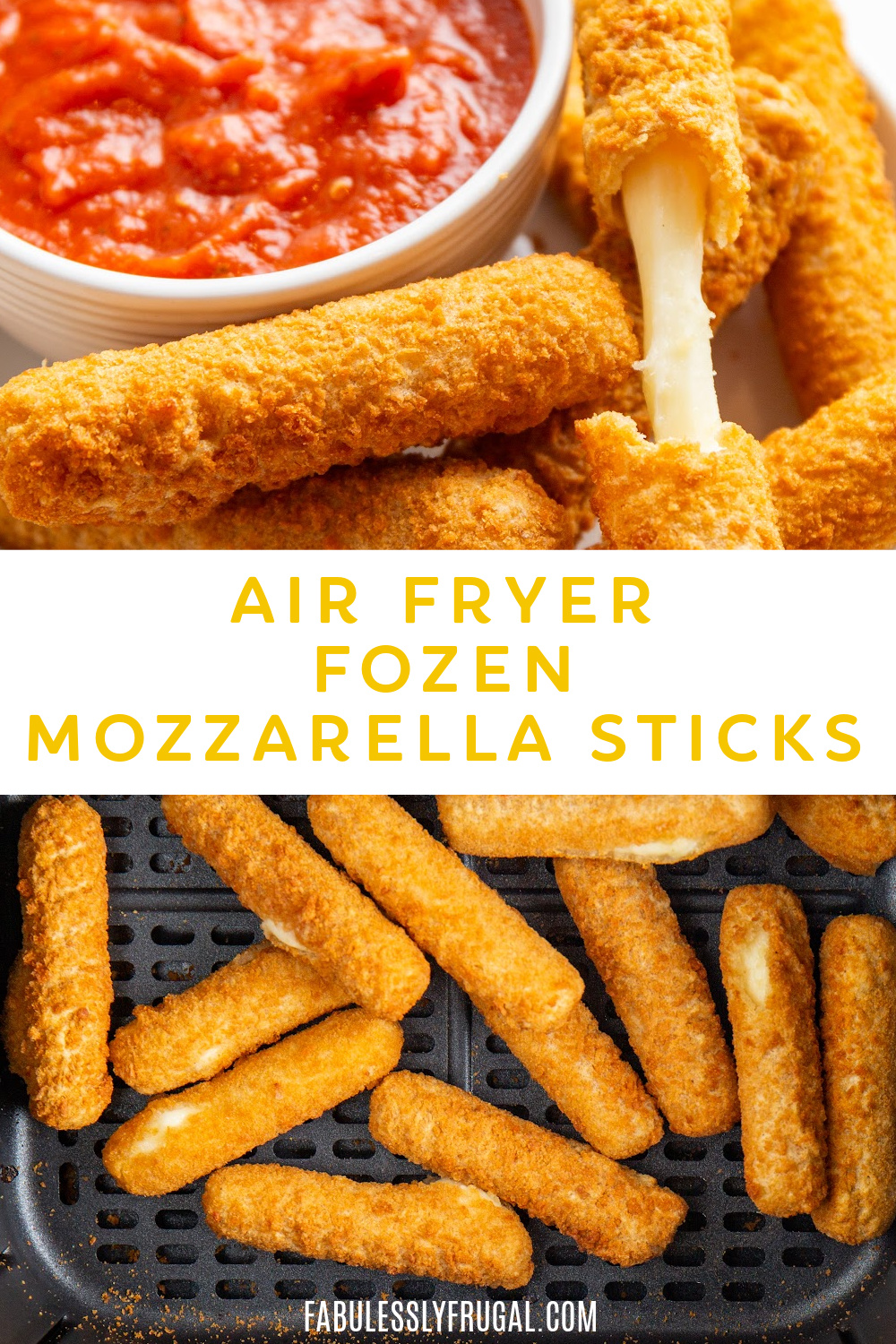 How To Cook Frozen Mozzarella Sticks In The Air Fryer Recipe ...